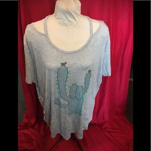 Zoe + Liv. Cactus shirt plus 3x